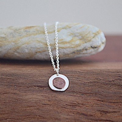 Sterling Silver + Copper Wildflower Necklace
